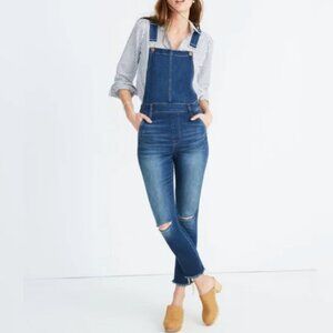 Madewell Distressed Roadtripper Overalls Denim Blue Size XXL
